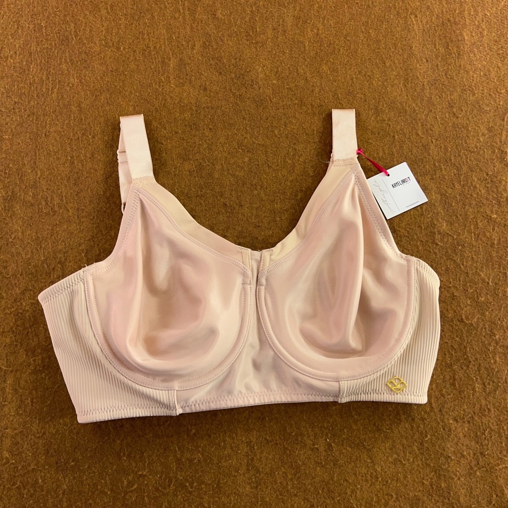 Kaye Larcky Womens 36DD Beige Ribbed Wing Underwire Bra NWT